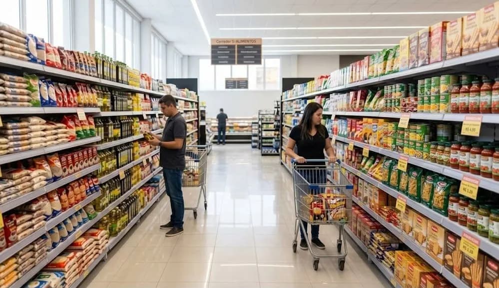 Vendas de supermercados caem 0,3% em agosto, na contramão do varejo